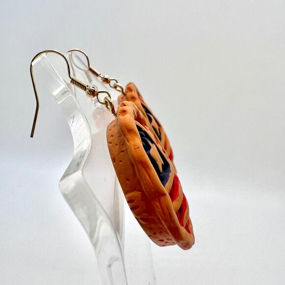 Cherry Pie Earrings - Pie Accessories - Summer Earrings - 4th of July Earrings - Picture 4 of 8